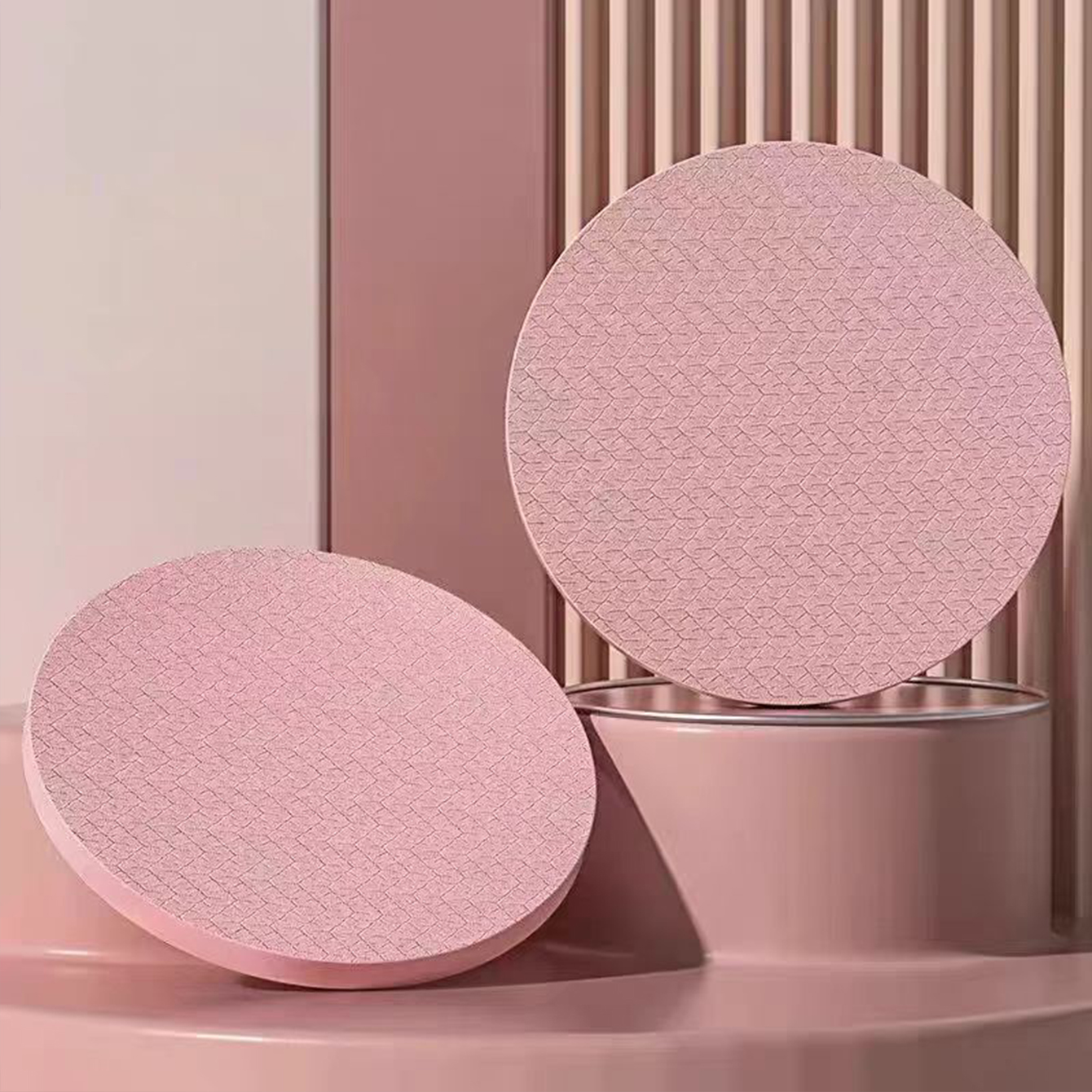 Yoga knäskydd 2- pack, yoga knäskydd tjocka träningsskydd för knän armbågar handled händer huvud skum pilates knäböjskydd: Rosa