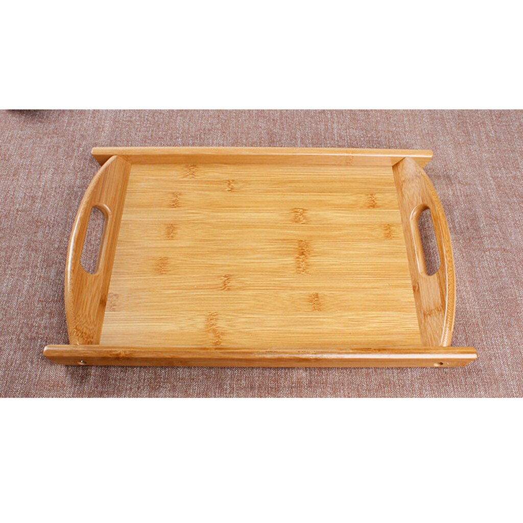 Bamboo Serving Tray Tea Cutlery Trays Storage Food Bamboo Pallet Fruit Plate