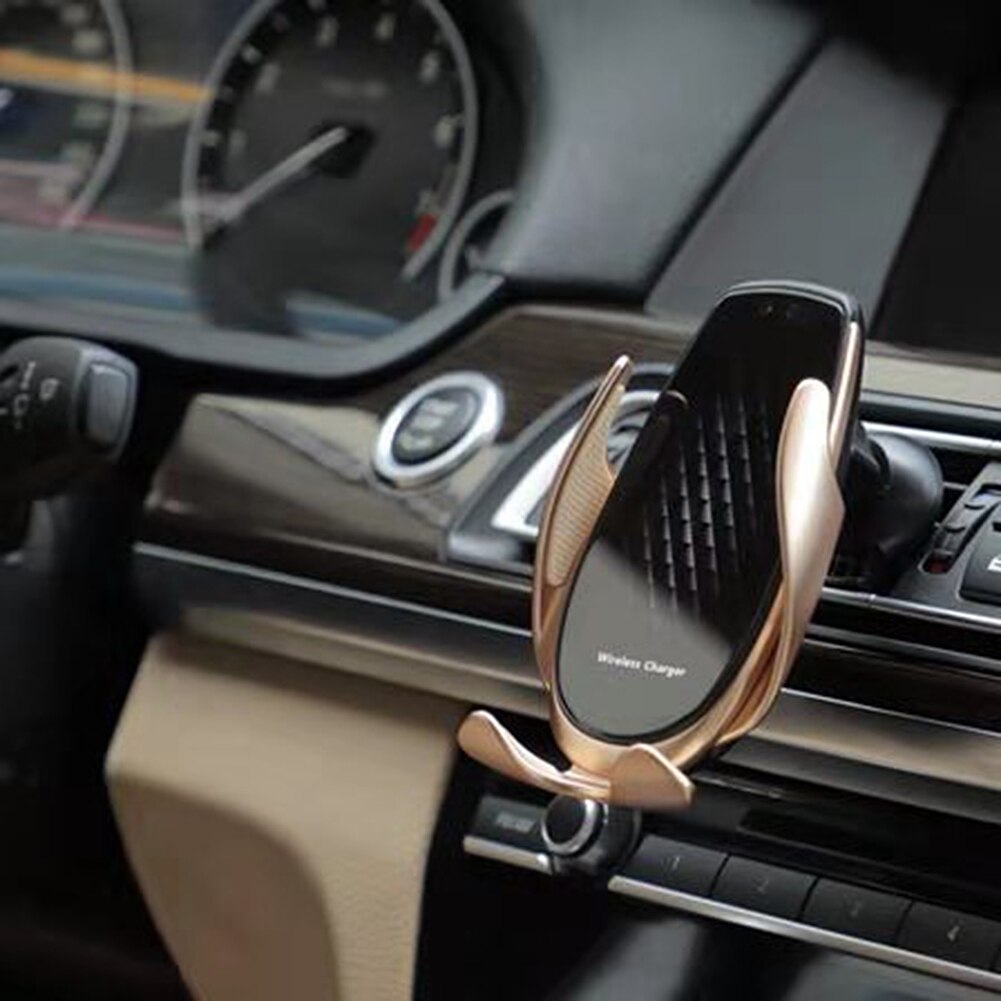 V3 15W Ricarica Veloce Sensore A Infrarossi Automatico di Bloccaggio Caricatore Senza Fili PhoneHolder montare Caricabatteria Da auto per IPhone Huawei Samsung