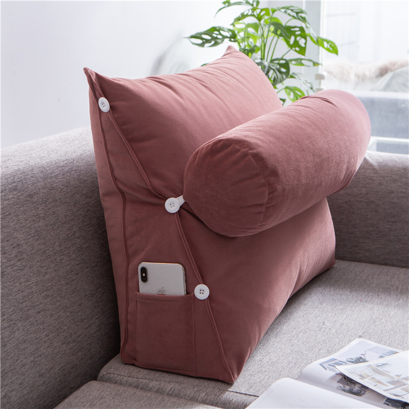 Comfort Driehoek Bed Lezen Kussen Grote Grote Sofa Bed Bed Lendensteun Kussen Rugleuning Rugleuning Pijnbestrijding Kussen: Bean Paste