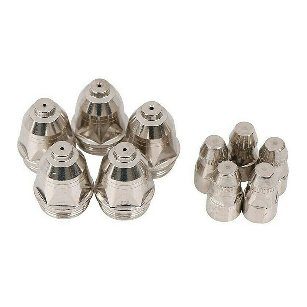 10pcs P-80 Plasma Cutter Consumable Torch Kit 1.1/1.3/1.5/1.7mm Nozzle Tip Electrode Plasma Torch Consumable Replacement Parts