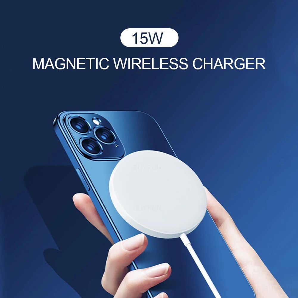 For iPhone 12 Pro Magnetic Wireless Charger 15W Faster Charging Pad Magsafe with Box for Samsung QI Wireless Charger