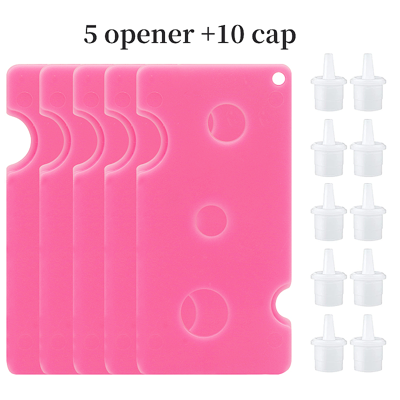 Bottiglia di colla per ciglia tappi di plastica apribottiglie di ricambio testa della bocca della bottiglia uso della colla estesa strumenti di estensione delle ciglia anti-blocco: Grigio