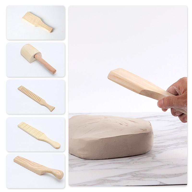 Panneau à claquettes en argile et bois massif, outil de moulage de pâte à poterie, bricolage