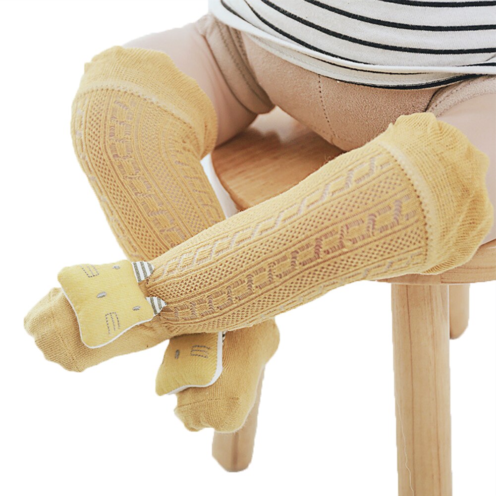 Kids Baby Cartoon Lange Buis Kousen Zomer Mesh Dunne Katoen Anti-Mug Baby Over Knie Hoge Kousen