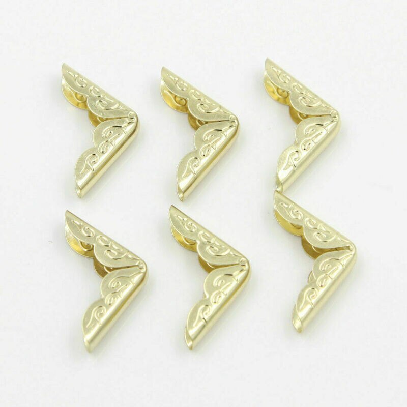 100 sztuk metalowa robić książek zabezpieczenie narożników ton Scrapbooking albumy menu foldery zabezpieczenie narożników karta menu plików metalowe rogi książka