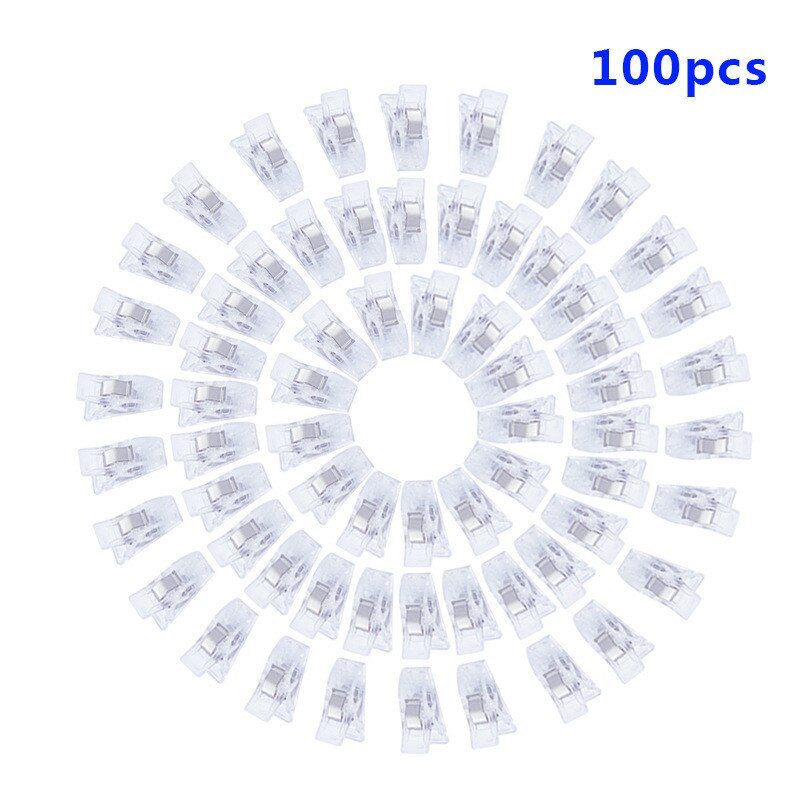 Clips en plastique multicolores pour vêtements, 33mm, 100 pièces, pour Quilting, crochet, tricot, outils, accessoires, bricolage: X