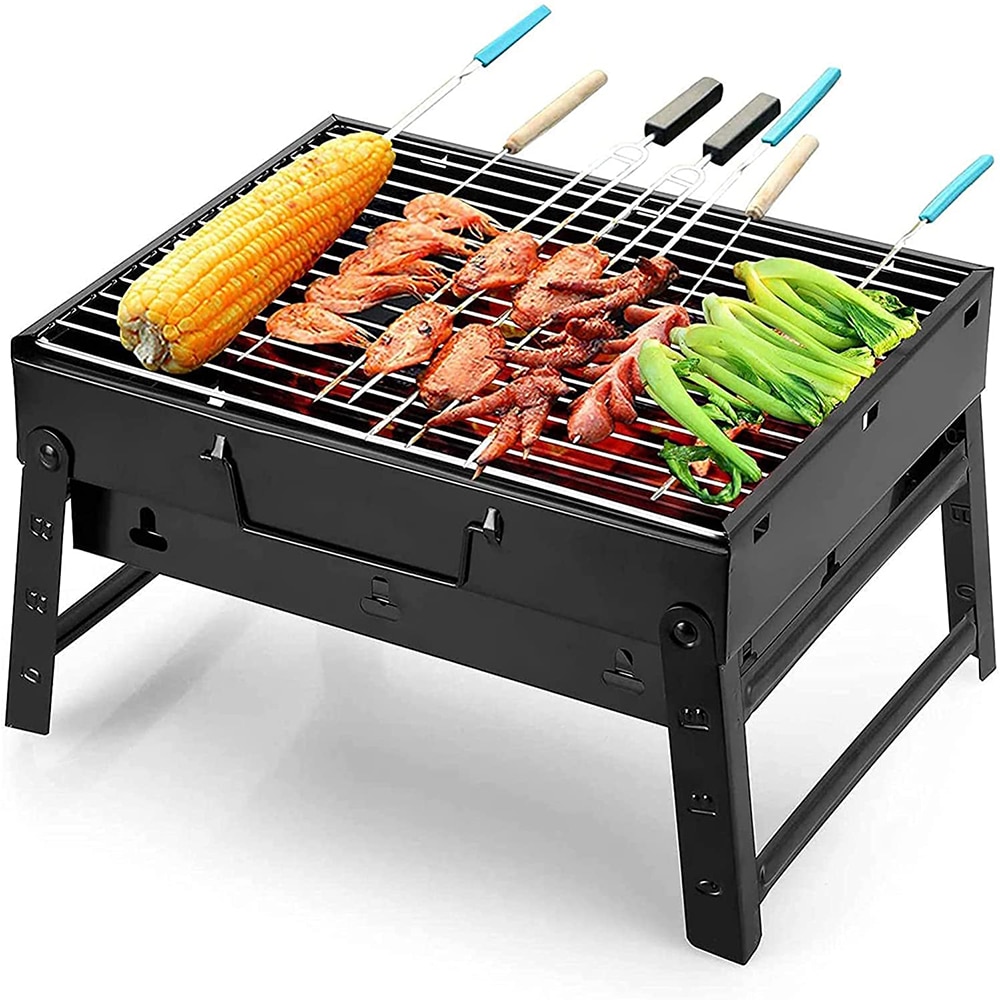 Barbecue Grill Portable Simple Charcoal Grill Perfect Foldable Premium BBQ Grill for Outdoor Campers Barbecue Travel Park Beach