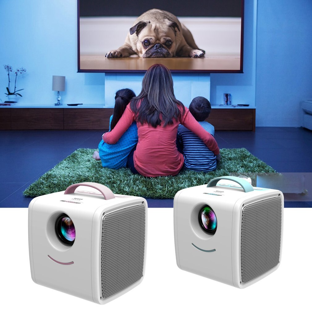 Mini  q2 hjemme børneprojektor bærbar led support  hd 1080p lille projektor 20-80 tommer projektionsstørrelse