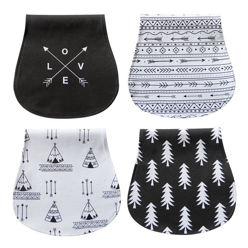 4 Stks/partij Verpleging burp Katoenen Baby Schort Voor Feeding Bandana Sjaal Baby Speeksel Handdoek slabbers voor jongens Meisjes Bandana slabbetjes