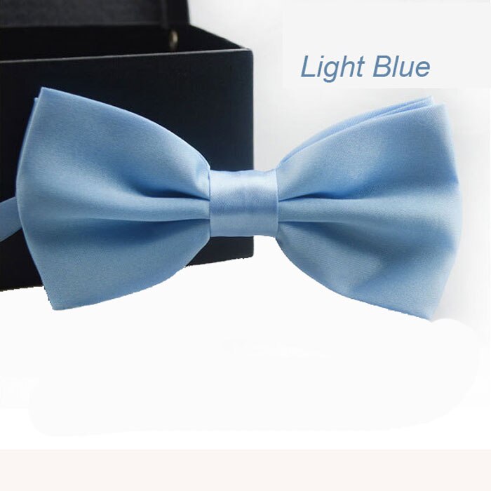 Cravate à nœud papillon pour hommes | Classique, , smoking ajustable, fantaisie, simple, mignon et résistant, pour mariage, 20 #: Light Blue