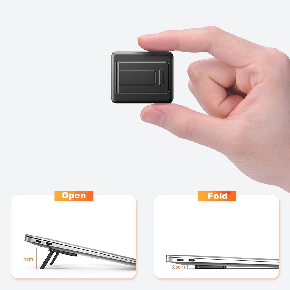 1pair Mini Portable Computer Cell Phone Self Adhesive Desktop Bracket Laptop Stand Invisible Foldable Universal Tablet