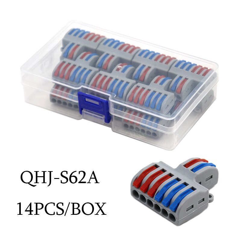 Mini Wire Electrical Connector Boxed 222 LED Strip Lighting Quick Connectors Universal Compact Conductor Push-in Terminal Blocks: Beige