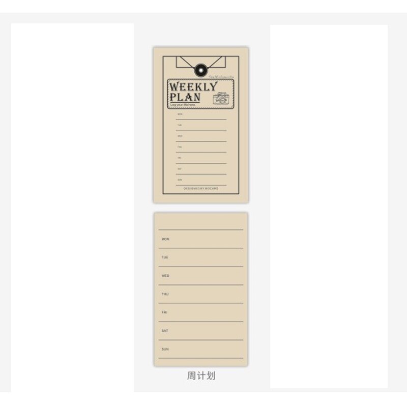 Agenda mensual Retro DIY de 50 Uds., Agenda de escritorio, , suministros para escuela y oficina de: weekly plan