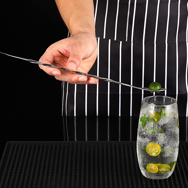Areyoucan bar sæt, cocktail shaker bar værktøj med stilfuldt træ stativ - rustfrit stål bartender sæt premium bartender værktøj