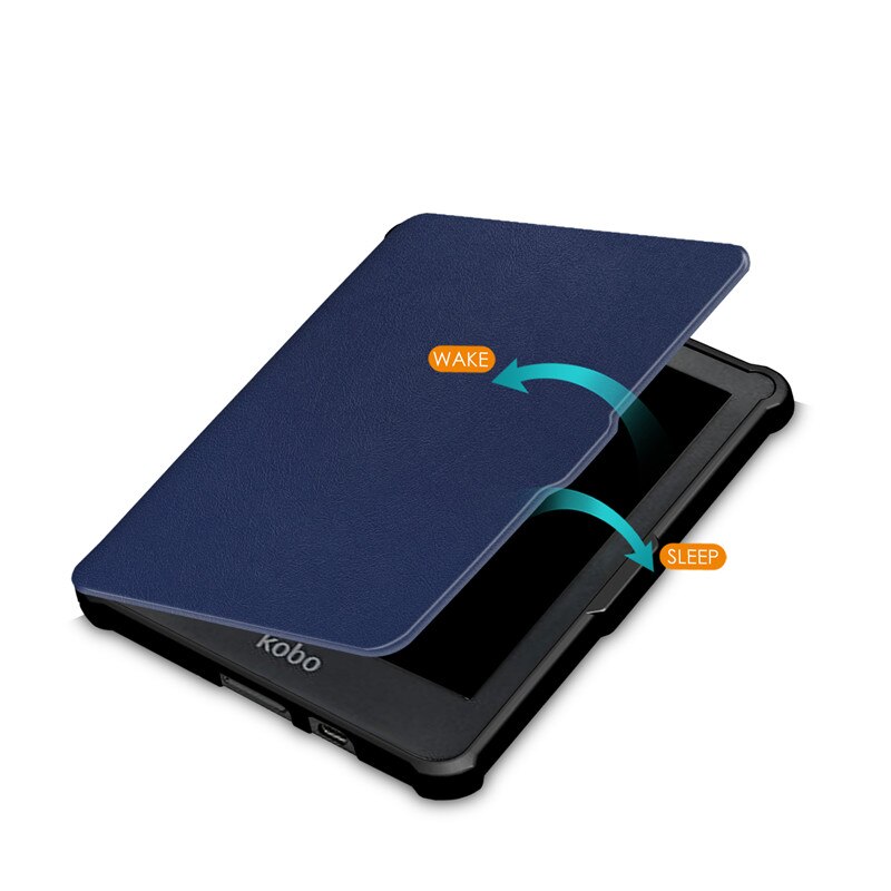 Fodral för kobo clara  hd 6 "ebook-reader skyddande omslag för kobo clara hd  n249 6.0 tum pu läder auto sleep wake case