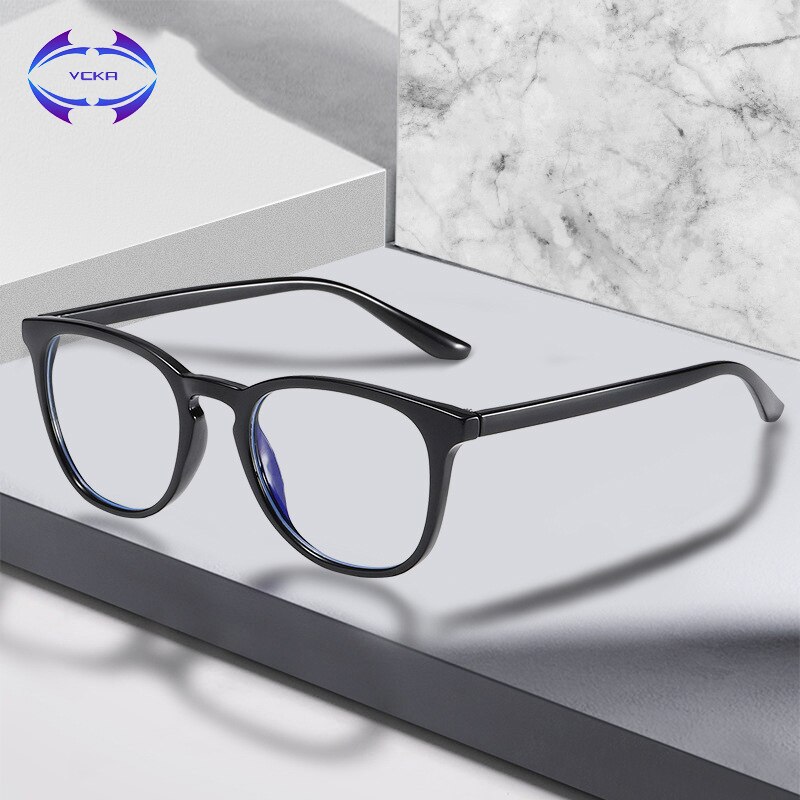 VCKA TR90 Anti Blue Light Blocking Computer Glasses Men Radiation Protection Eyeglasses Clear Ray Square Gaming Eye Glasses