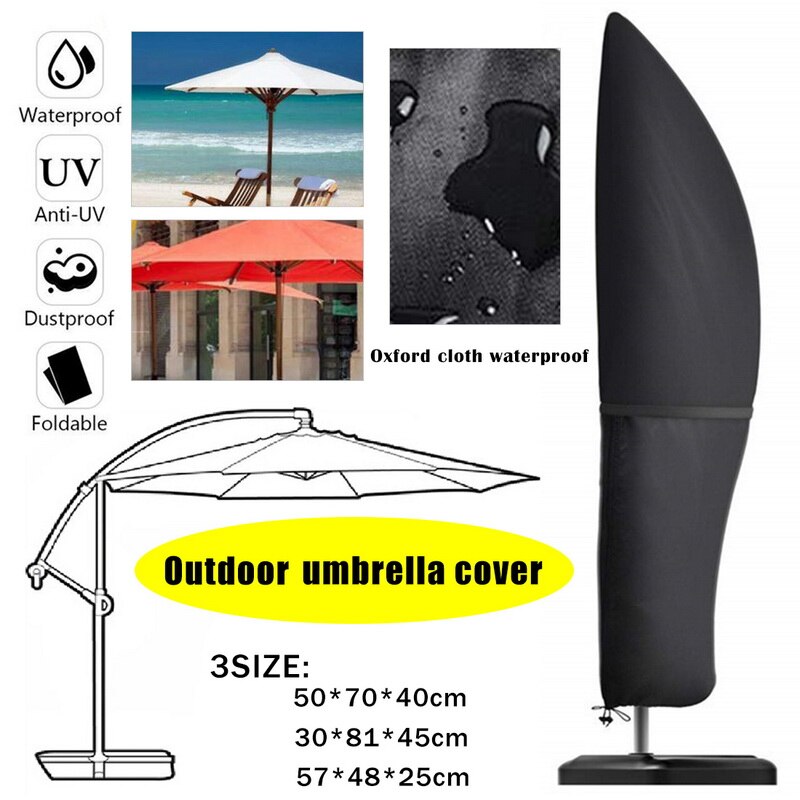 Waterproof Oxford Cloth Outdoor Umbrella Cover Shade Garden Weatherproof Patio Cantilever Rain Cover Accessories