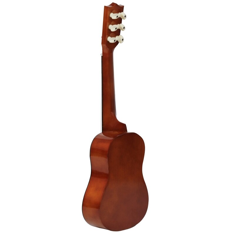 Guitarra de tilo pequeña de 21 pulgadas y 6 cuerdas con púas, instrumentos musicales de juguete para niños