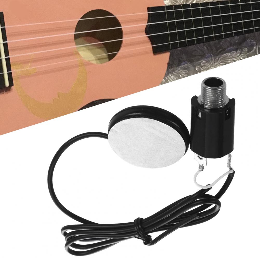 Violin Piezo Pickup Compact Guitar Pickup Mini Ultra Long Delicate Piezo Pickup Transducer with Jack