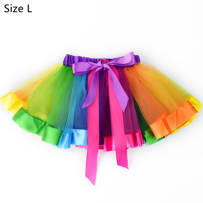 Jupe arc-en-ciel pour filles de 2 à 8 ans, jupes de fête colorées, en Tulle pelucheux multicolore pour enfants: Style 7