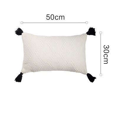 tufting Coperture per Cuscini Geometrica Federa nordico Cotone Macrame Posteriore Cuscino Fodere per Cuscini Nero Bianco Albergo Decorativo Complementi Arredo Casa: B