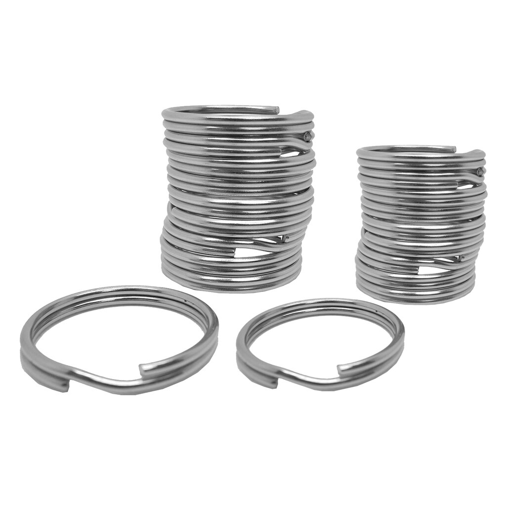 20Pcs Durable 316 Stainless Steel Split Ring 30mm+22mm Gear for Underwater Scuba Diving Boating Camping Accessories Keyrin