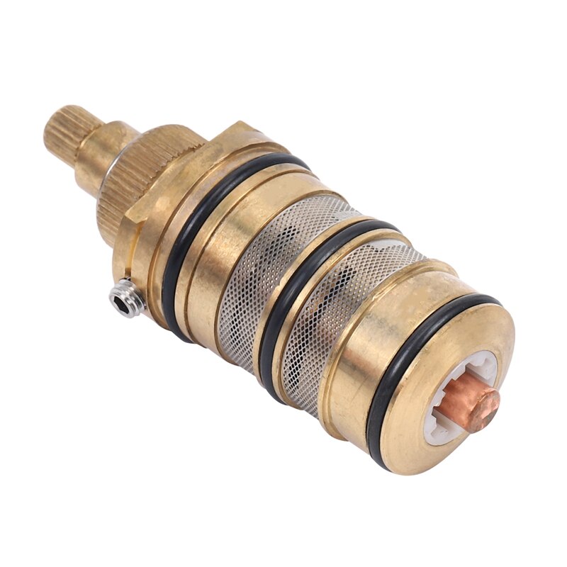 Brass Bath Shower Thermostatic Cartridge&amp;Handle for Mixing Valve Mixer Shower Bar Mixer Tap Shower Mixing Valve Cartridge