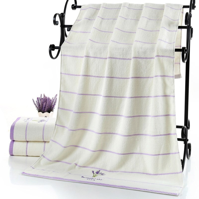 Cotton Towel High Absorbent Face Towel Bath Towel Beach Towel For Adults Quick Dry Soft comfortable Towels set bathroom: Milky 70x140cm 1pc