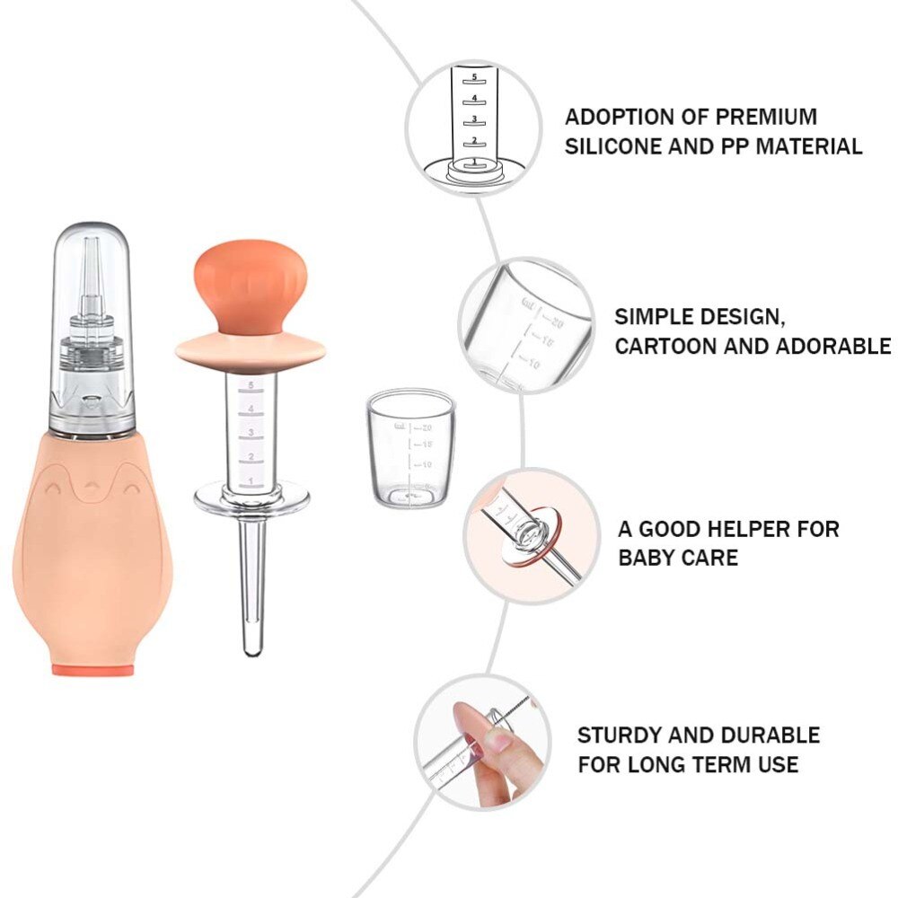 1 conjunto de bebê nasal aspiradores bebê ferramentas de alimentação líquida fornecimento de cuidados com o bebê
