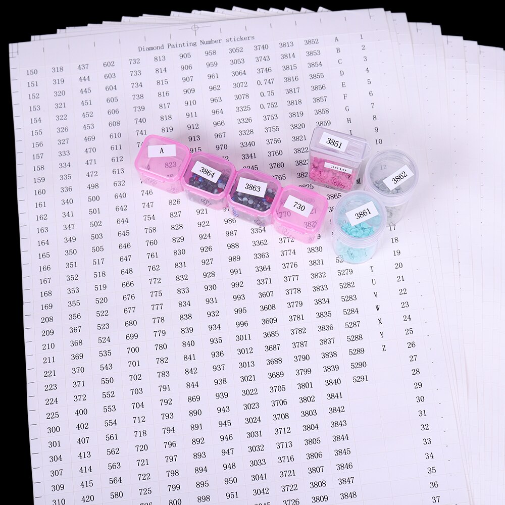 5D Diamond Painting Tool box Sticker Diamond Classification Storage Distinguish Label Stickers Diamond Embroidery Accessories
