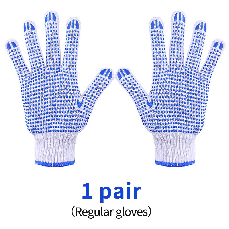 Guantes de trabajo resistentes al desgaste para trabajadores, protección de seguridad para construcción, multifunción, a prueba de Cortes, antivibración, 1 par: Regular(blue)