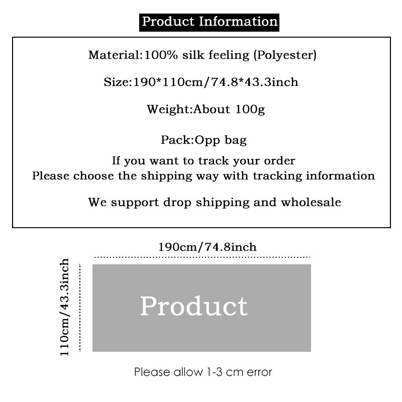 2022 Brand Women Scarf Solid Summer Silk Scarves Lady Shawl Wrap Large Size Beach Stoles Pashmina Foulard Hijab