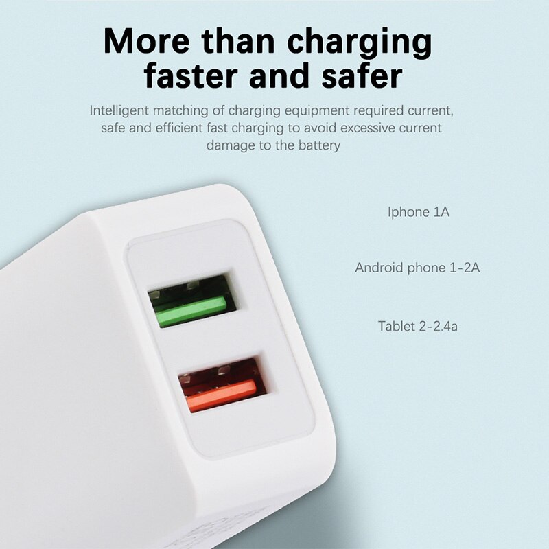 5V 2.1A ue wtyczka podwójna podwójna ładowarka usb wszystkie kabel usb robić telefonu komórkowego adapter robić samsunga s10 Huawei P30 zawodowiec uniwersalna ładowarka ścienna