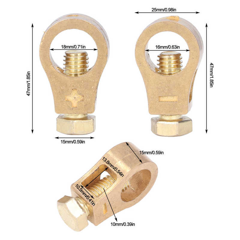 Battery Terminal Wire Clamp Reliable Superior Conductivity High Strength Electric Battery Connector Clamps for Auto Accessories