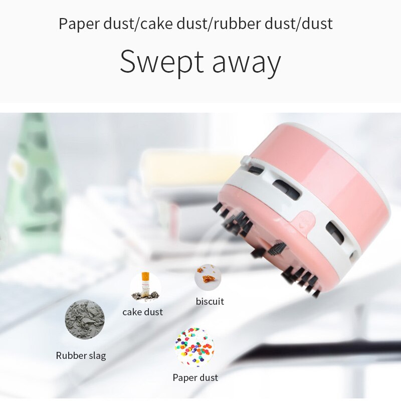 Desktop Vacuum Cleaner Small Cleaning Debris Machine Portable Computer Keyboard Vacuum Cleaner (Random Color)