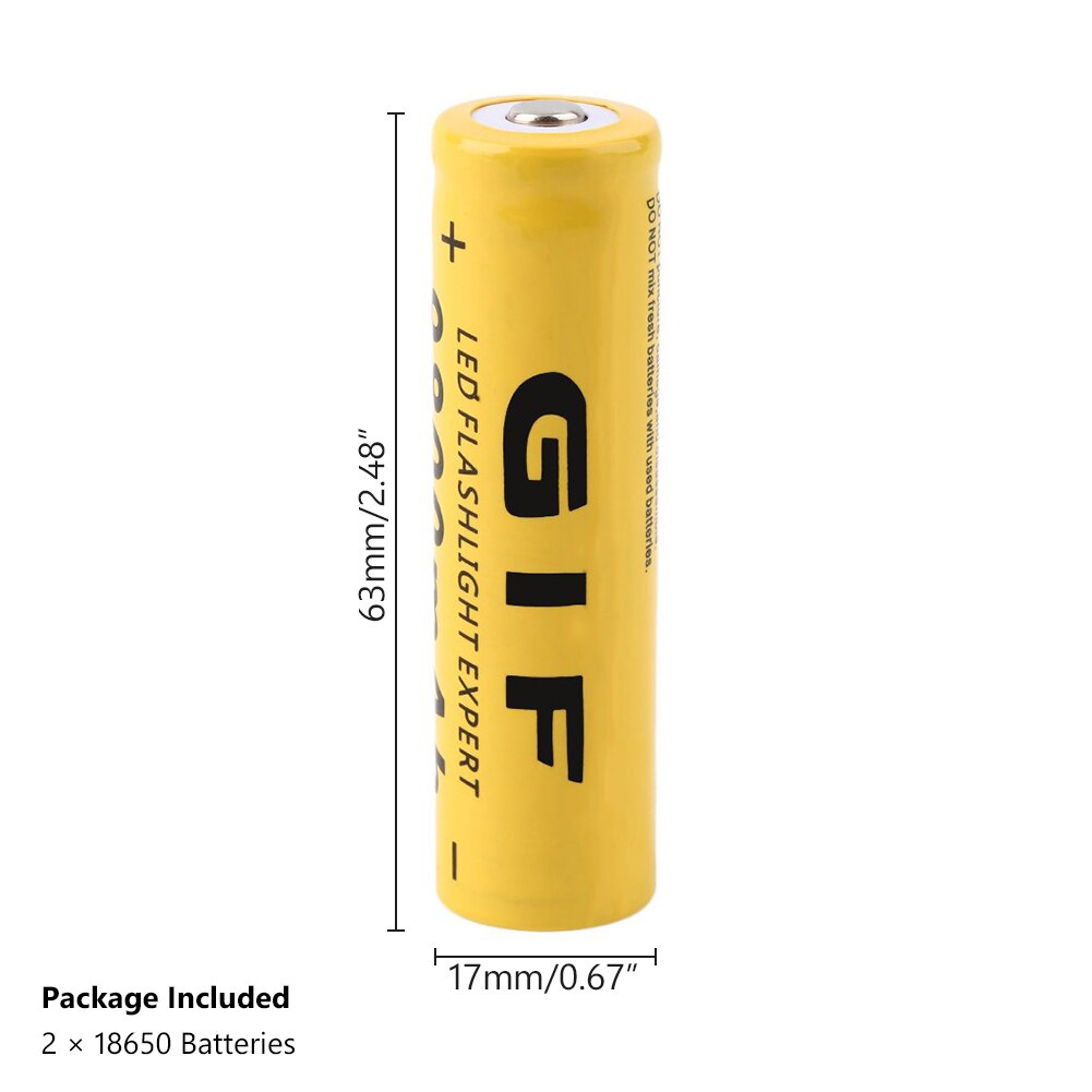 2 PCS 18650 Battery 3.7V 9800mAh Rechargeable 18650 Li-ion lithium Battery With Charger For led Flashlight torch Headlamp