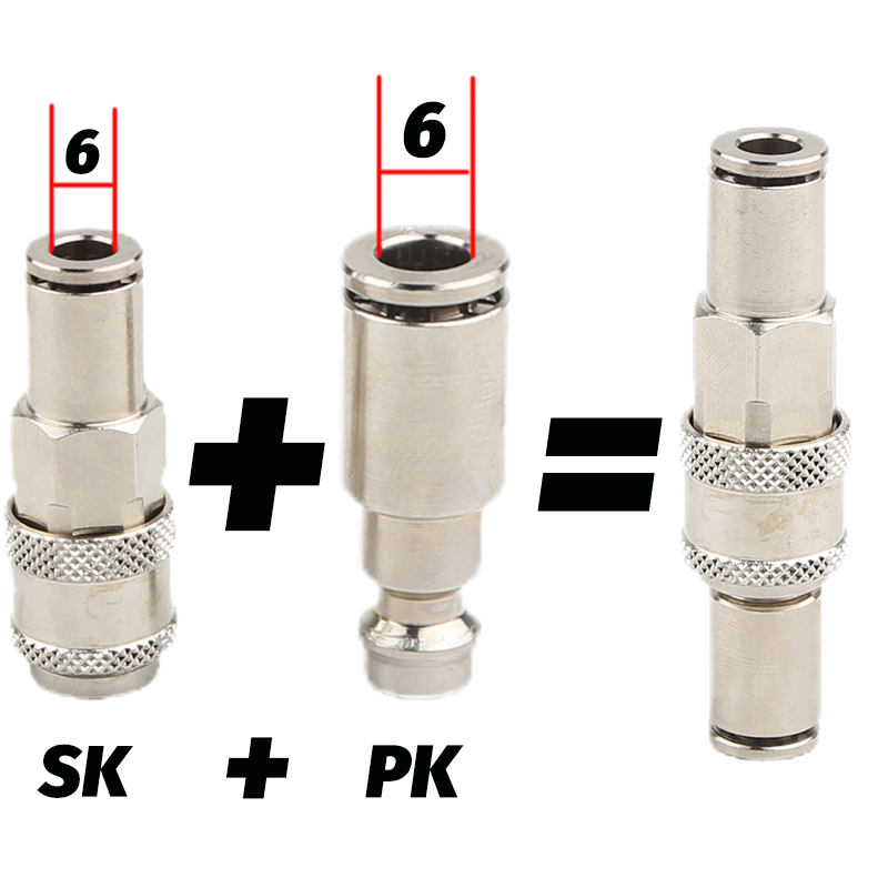 SM SF SH SP Self Locking Hose Coupler Plug Socket Air Compressors Hose One Touch Fittings Coupling Pneumatics Quick Connector: WHITE