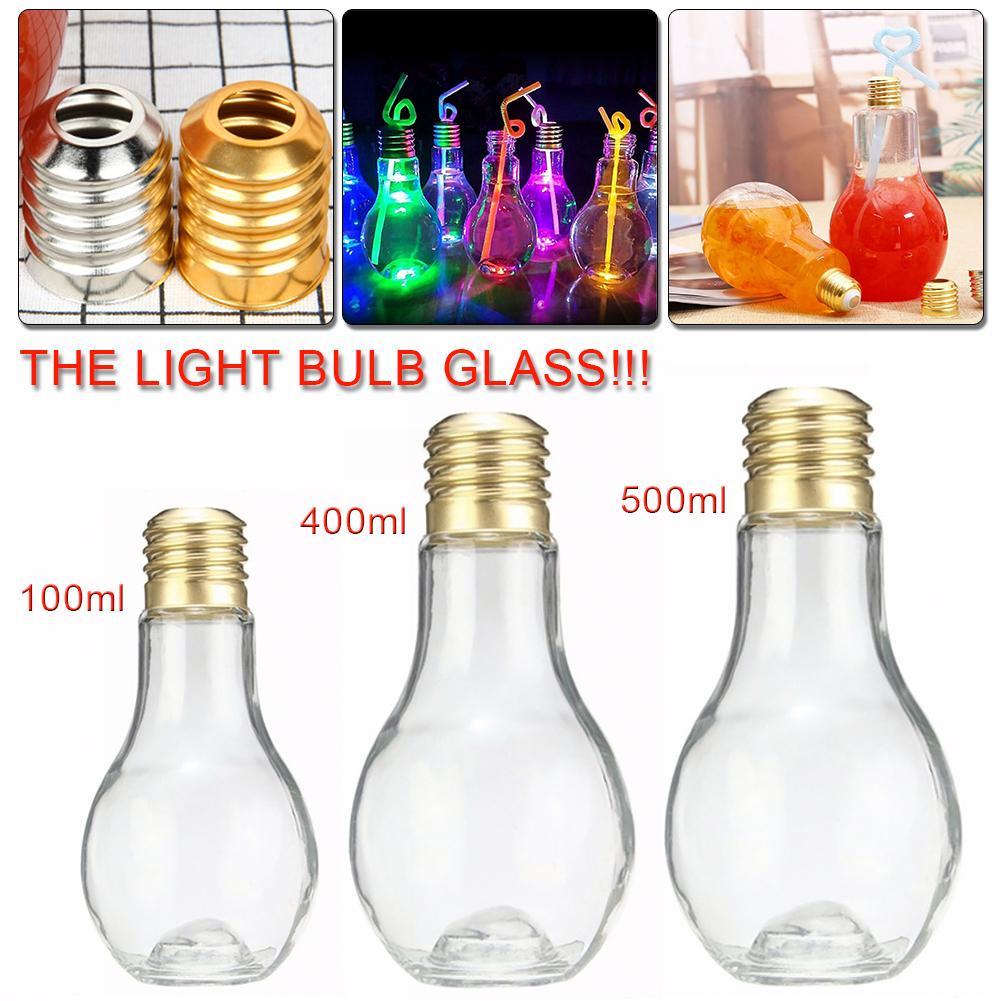 Zomer Lamp Water Fles Glas Innovatieve Drinken Sap Melk Flessen Lekvrije Drank Licht Lamp Voor Thuis Diy Drinken decoratie