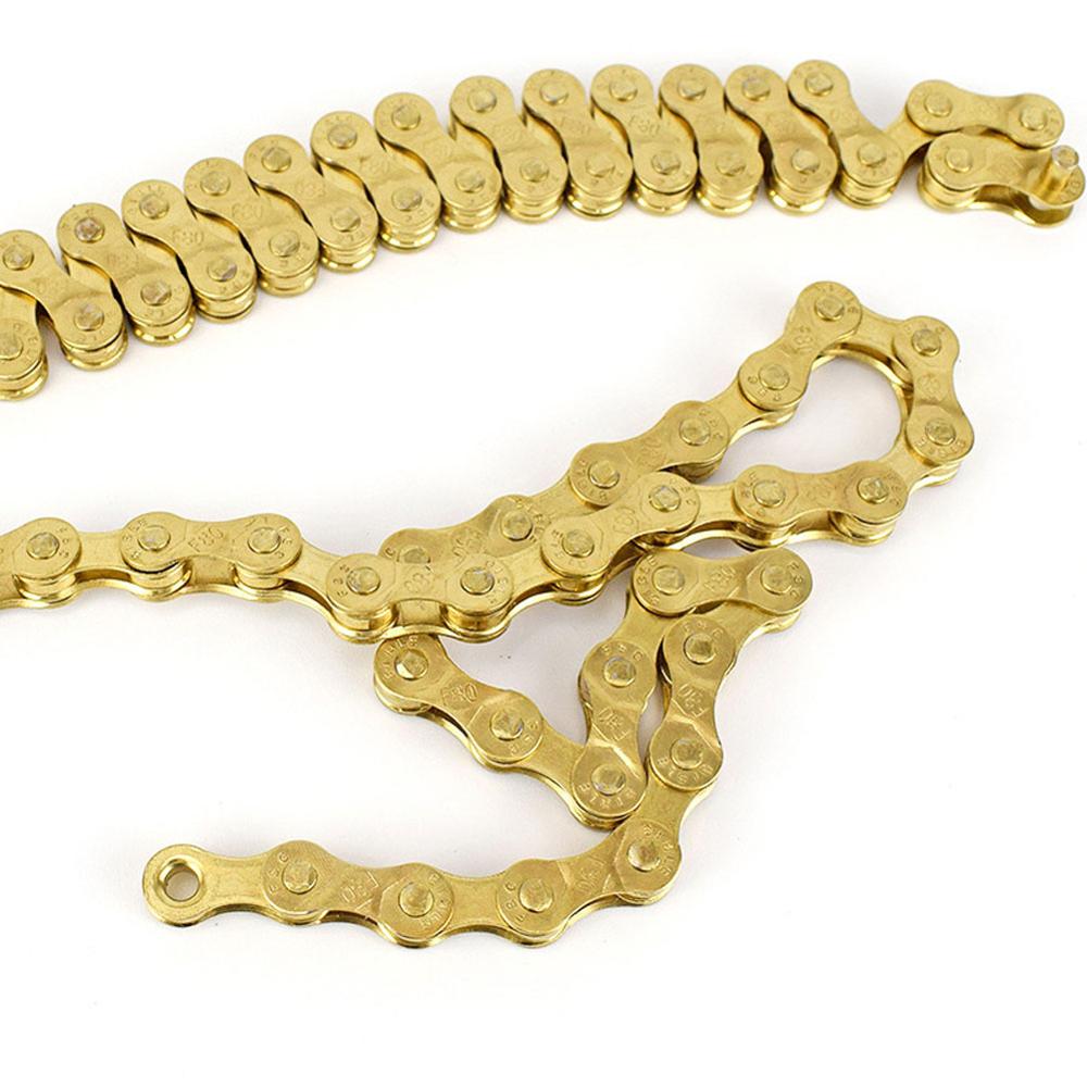 Mountain Road Bike 8 Speed Chain Folding Bicycle Gold Shifting Chain Mountain Road Bike MTB Chain Part Cycling