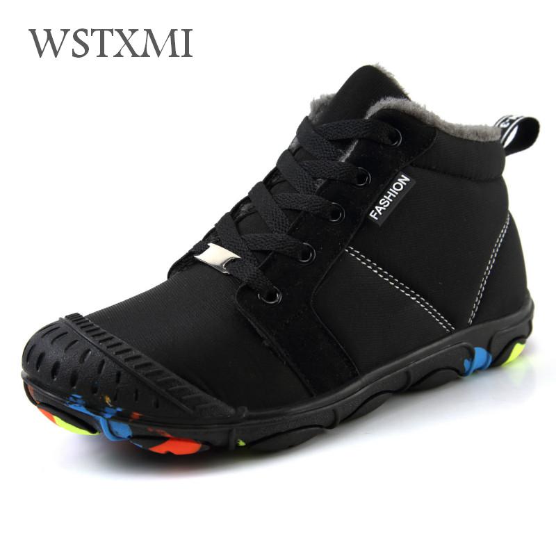 Winter Kinderen Laarzen Voor Jongens Enkel Sneeuw Boot Meisjes Warme Katoenen Schoenen Rubber Antislip Waterdichte Doek Pluche Kinderen martin Laarzen