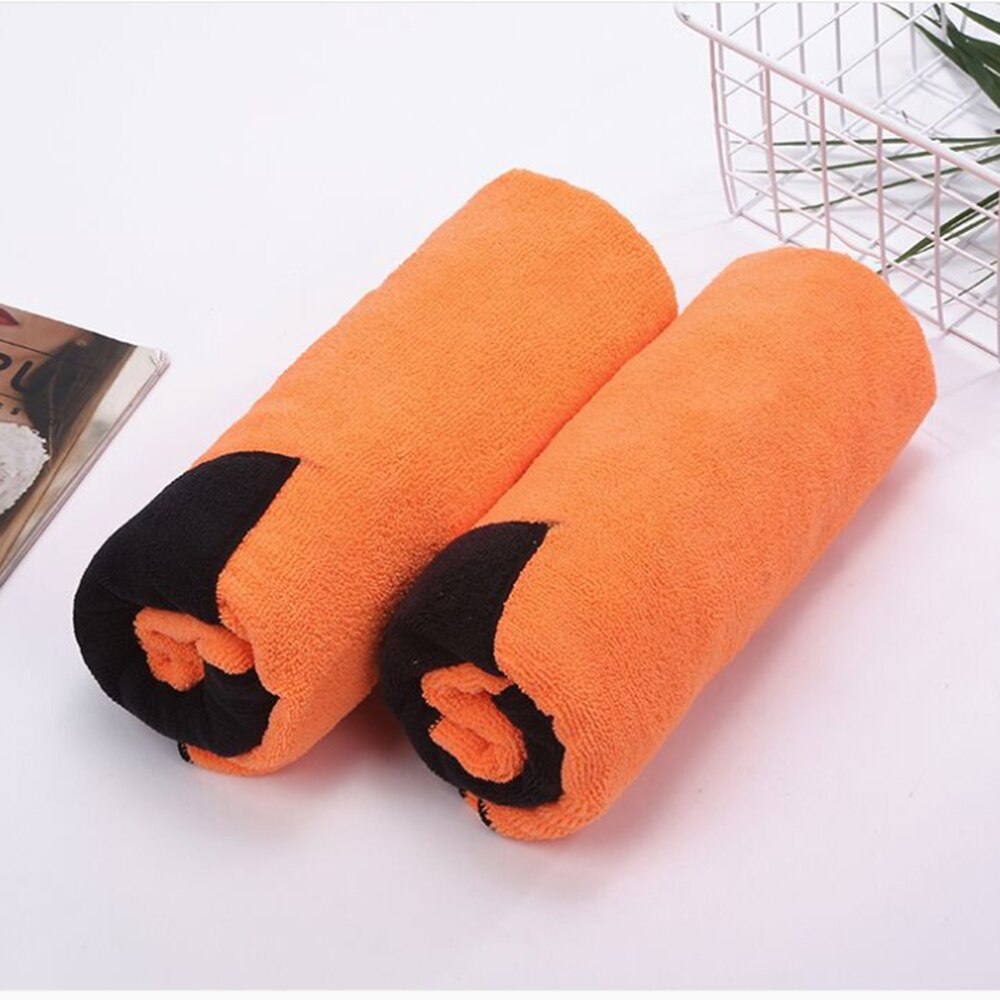 Original Drying Towel for Pets Dogs Cleaning Ultra-absorbent Dog Bath Towel Microfiber Paw Print Pocket Bath Grooming Towel