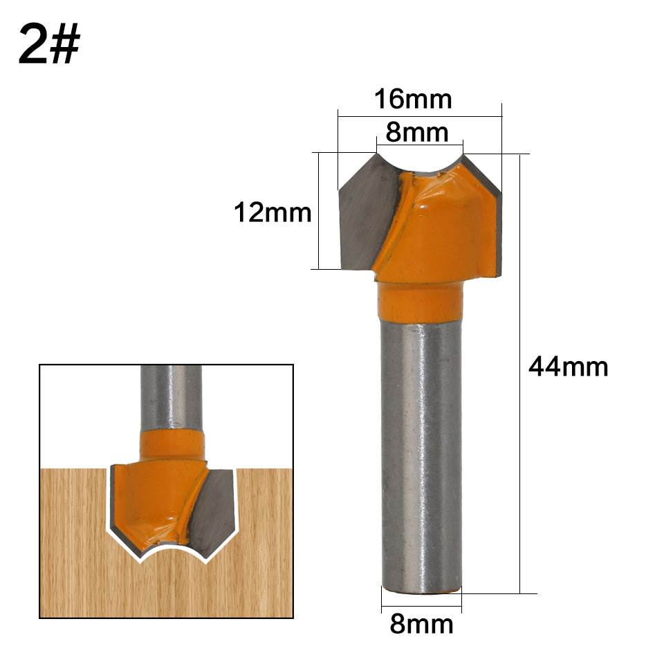 1Pc 8mm Schaft Klassische Doppel Arc Dragon Ball Holz Router Bit C3 Hartmetall Holzbearbeitung Gravur Cutter Werkzeuge Günstige preis