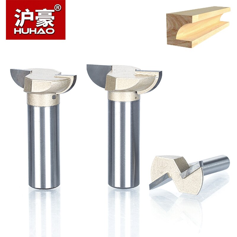 HUHAO 1pc 1/4" 1/2" Shank Cove Bit With Bearing Woodworking Tool 2 Flute Trimming Router Bits For Wood Endmill Milling Cutter