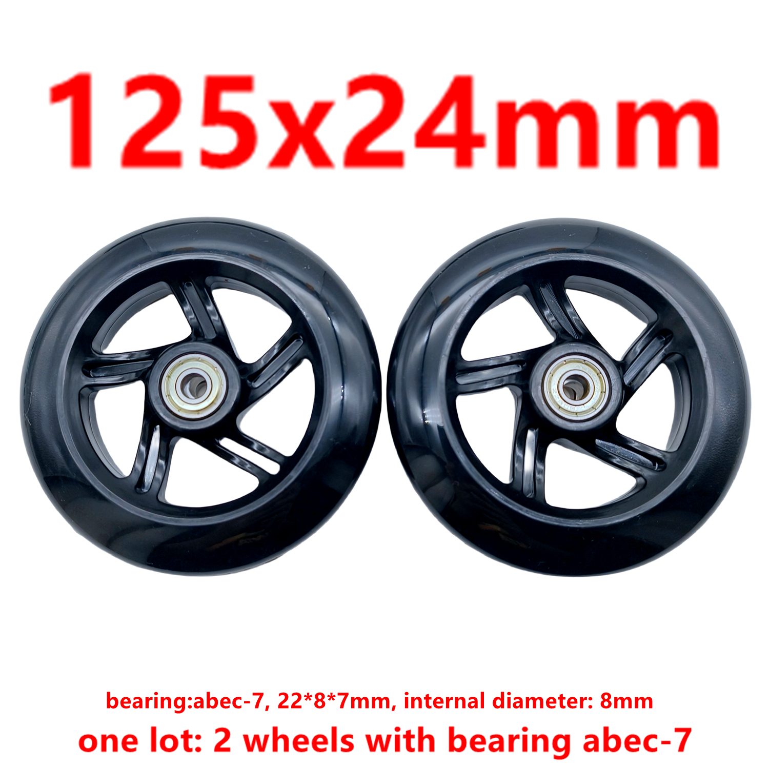 scooter accessories skate wheel scooter wheel 90mm 110mm 120mm 125mm 85a 2wheels/lot: Pink