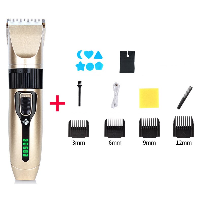 Electric Hair Clipper Electric Trimmer With LED Screen Rechargeable Men Strong Power Steel Cutter Head: 2
