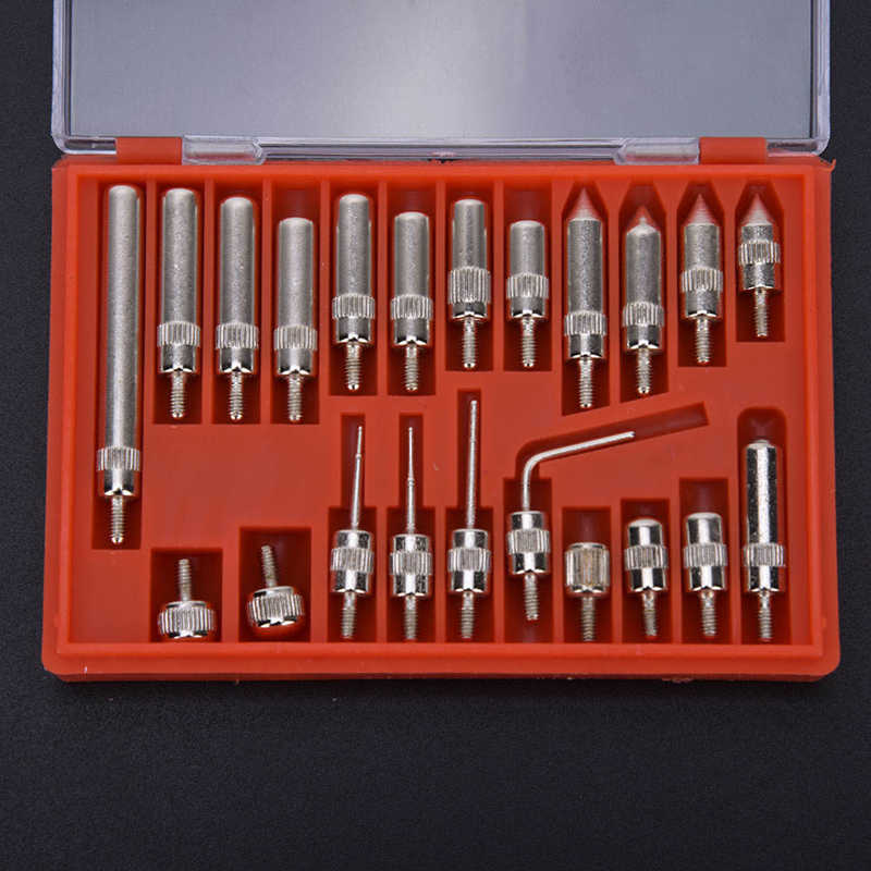 22 Pcs Pointed Tip Dial Gauge Indicator Replacement Measuring Point Tip Set with Case Dial Gauge Accessory