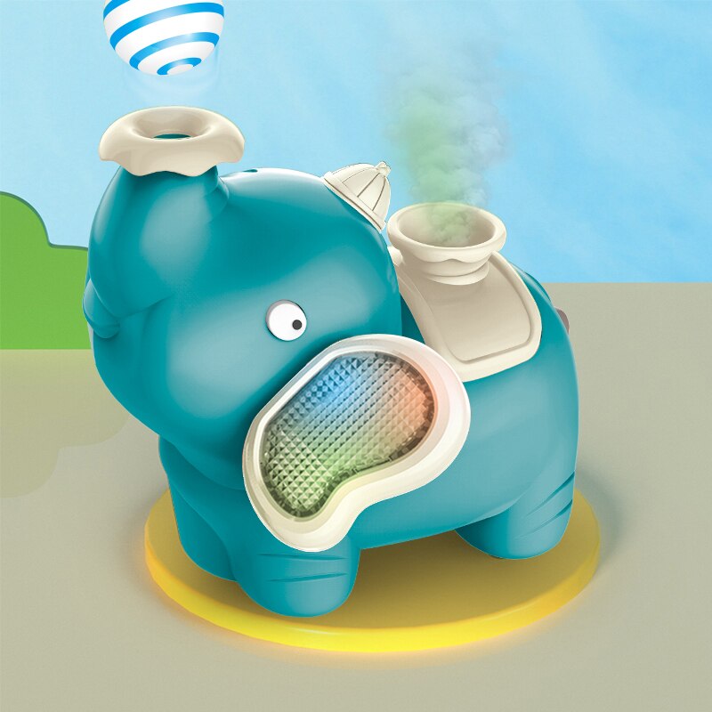 Balle à souffler en forme d&#39;éléphant, jouet à lévitation, pulvérisateur, humidificateur, éclairage, musique: Blue