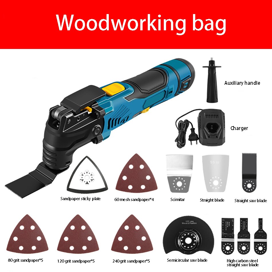 Electric Swing Tool Electric Pruning Saw Household DIY Lithium Ion Rechargeable Swing Multi-function Tool 12V: C