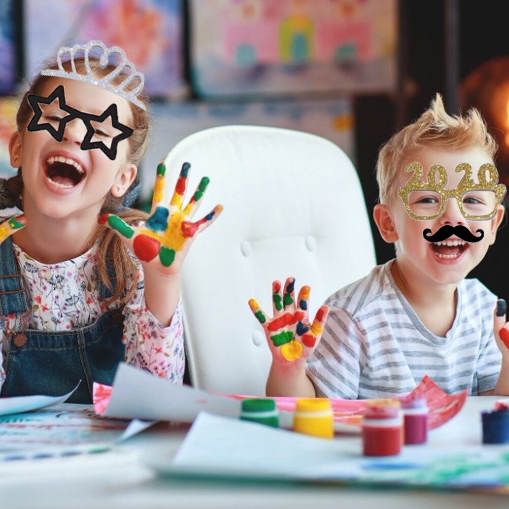21 stuks Gelukkig Nieuwjaar Decoraties Hoed Brillen Photo Booth Frame Rekwisieten Eve Party Decor Gelukkig Nieuwjaar decoratie